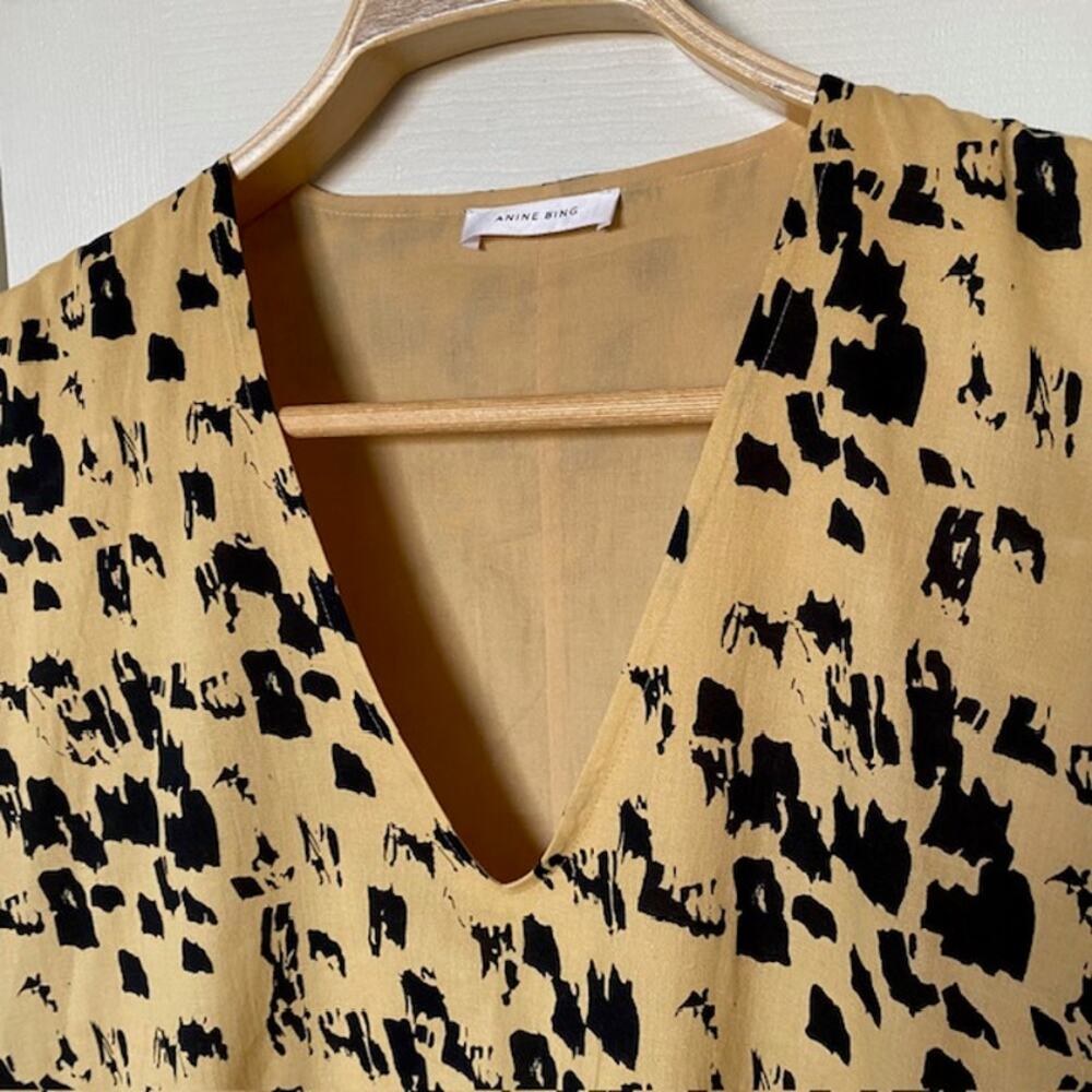 Anine Bing Black and Tan Mini Dress - Picture 3 of 10